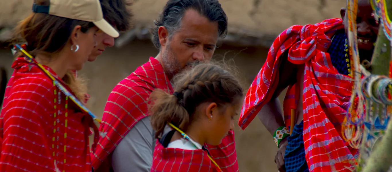 Family enjoying a private luxury safari in Tanzania