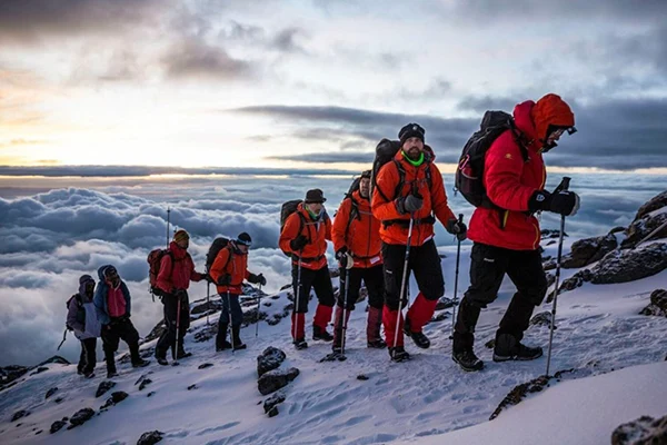 Kilimanjaro climbers on the mountain