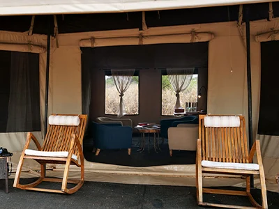Nyikani Camp Tarangire lounge area